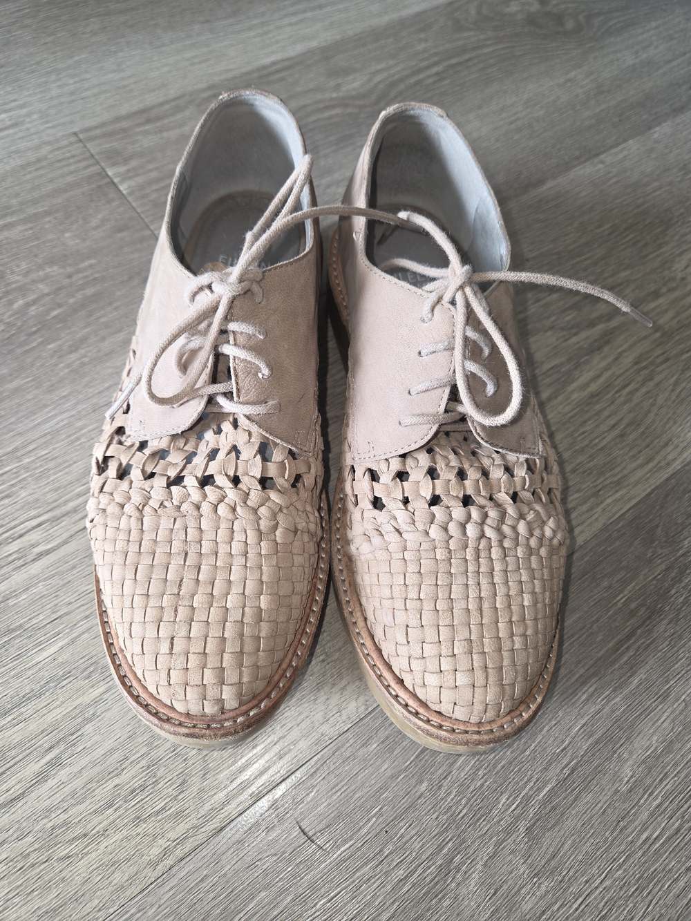 Eileen Fisher Oath Woven Nubuck Platform Oxfords